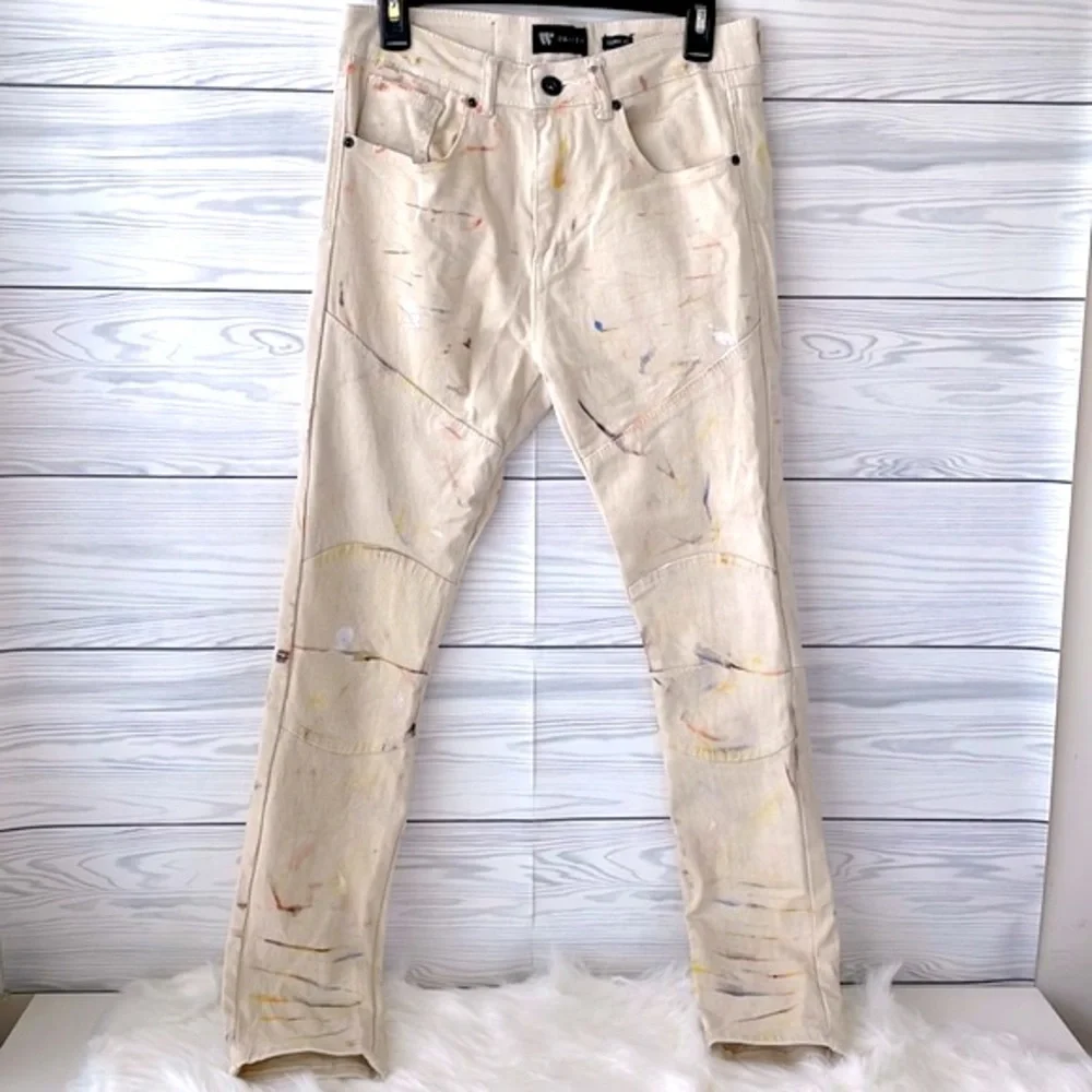 Bone Paint Skinny Jeans - Picture 1 of 8